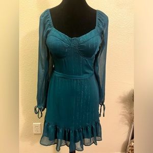 Green Lily Rose Mini Dress - Size Small - Barely Worn